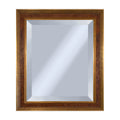 Decorative burl mirror with a gold frame on a white background