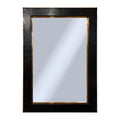 Rectangular leather wrapped framed on a white background